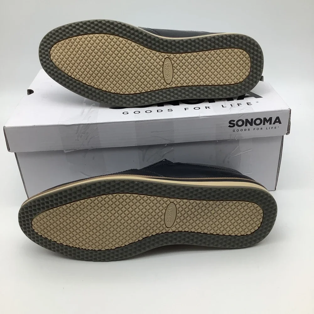 Sonoma Zollino Black Slip On Loafer‎ Comfort Foam Insole Mens Shoes New